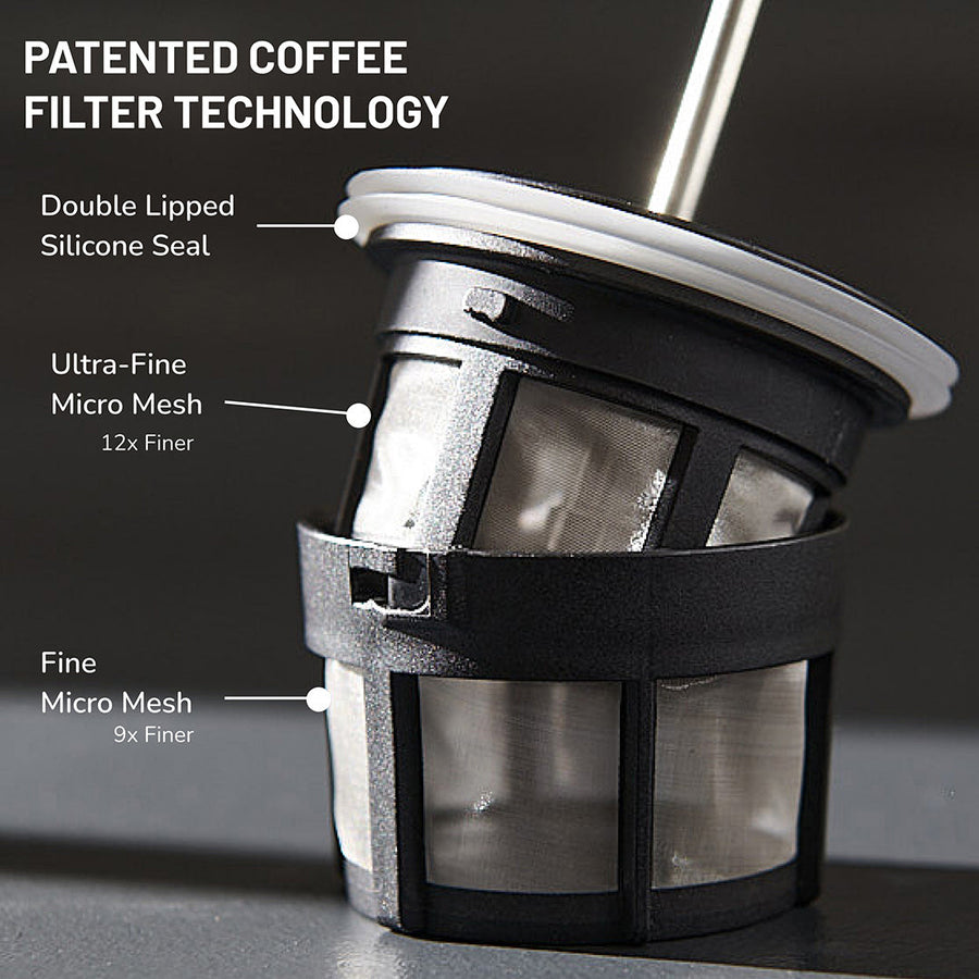 ESPRO P7 French Press Coffee Maker – Polished Stainless Steel (18oz / 532ml)