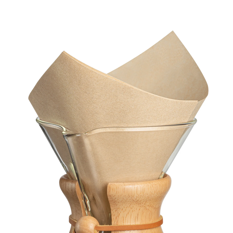 Chemex Pre-Folded Natural Filter Squares (FSU-100) available from ozonecoffee.surf