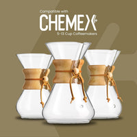 Chemex Pre-Folded Natural Filter Squares (FSU-100) available from ozonecoffee.surf