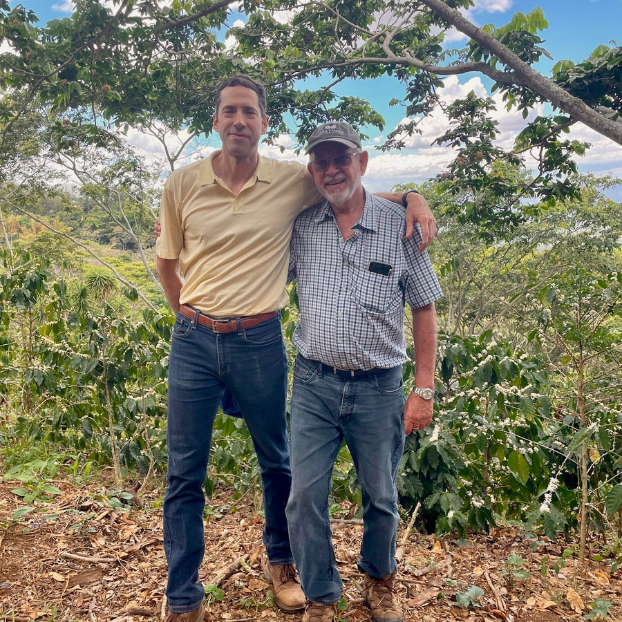 Alejandro Martinez and his Dad Mauricio at Finca Argentina in El Salvador