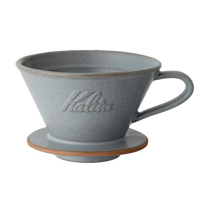Kalita Wave MI Ceramic Dripper (Sand Grey) 185 front view