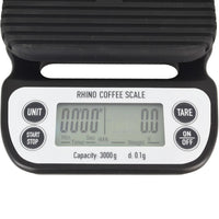 Rhino Coffee Gear Coffee Brewing Scale 3kg/0.1g available from Ozone Coffee at ozonecoffee.surf