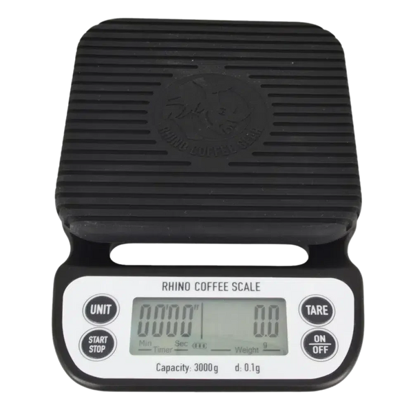 Rhino Coffee Gear Coffee Brewing Scale 3kg/0.1g available from Ozone Coffee at ozonecoffee.surf
