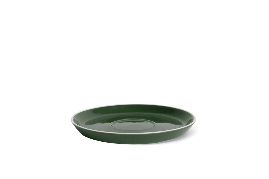 Acme Roman Range Saucer - Medium 15cm Kawakaka (Green). Designed for modern espresso and filter cups. Premium coffee saucer for stylish UK kitchens and cafés.